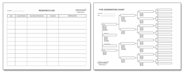 Free family genealogy sheets